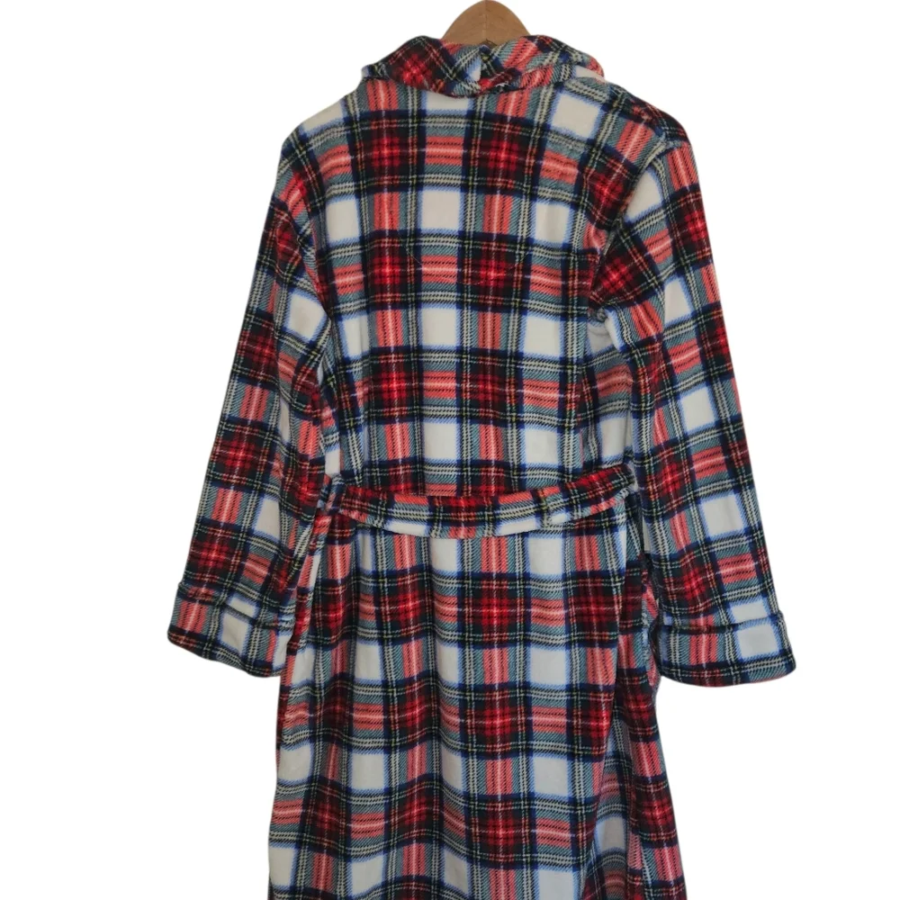 Lauren Ralph Lauren  So Soft Plaid Shawl Wrap Robe Size M